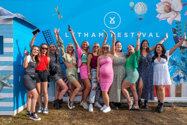 Girls ready to see Lewis Capaldi at Lytham Festival on Wednesday night