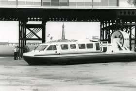 Under the ironwork of Central Pier, the Hovercraft was ready and waiting for its inaugural run