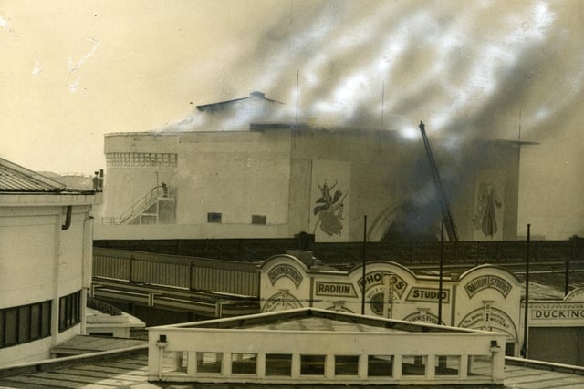 Fire destroyed the Indian Theatre at Blackpool Pleasure beach in 1939