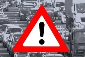Drivers travelling on the A585 northbound between the A586 Hardhorn and the junction with the A588 face delays of 10 minutes because of the weight  of traffic.