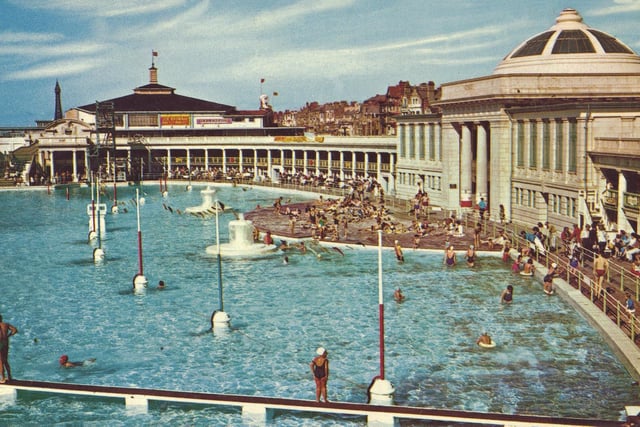 South Shore Open Air Baths, Blackpool from the book The A-Z of Blackpool, by Allan W Wood and Chris Bottomley, published by Amberley Publishing
