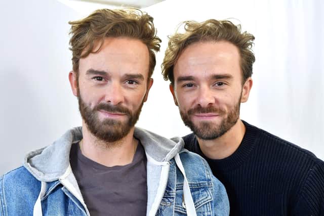 Coronation Street actor Jack P. Shepherd with his wax figure at Madame Tussauds in Blackpool