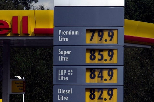 Top of the list was petrol prices - if only they were like this now