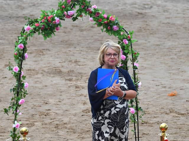 Karen Harrison became a celebrant after taking early retirement. Photo Neil Cross