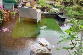 Back garden of a Blackpool resident.