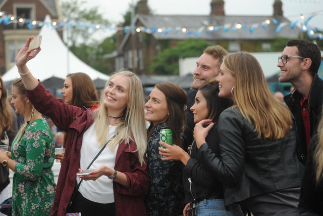 Taking selfies ahead of Rae Morris's superb performance in 2018