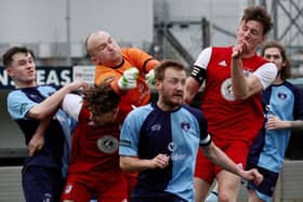 Josh Westwood scored the Squires Gate goal on Saturday Picture: Ian Moore