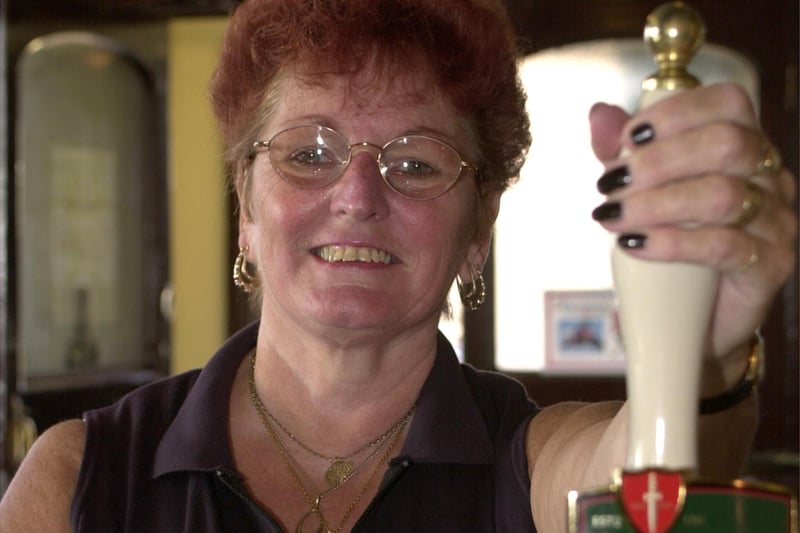 Fleetwood Arms Landlady Pat Hopwood in 2000