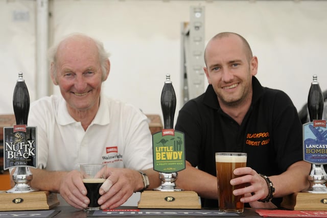 Blackpool Cricket Club Beer Festival - Alan Cross and David Roberts back in 2003