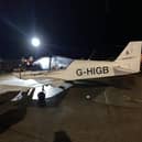 Rescue crews recovering the plane after it was forced to make an emergency landing on the beach in South Shore last night (Thursday, November 16). (Picture by Tatiana Dunderdale)