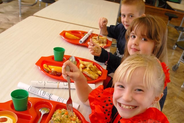 A Spanish themed lunch at Simonside Primary School in 2008.