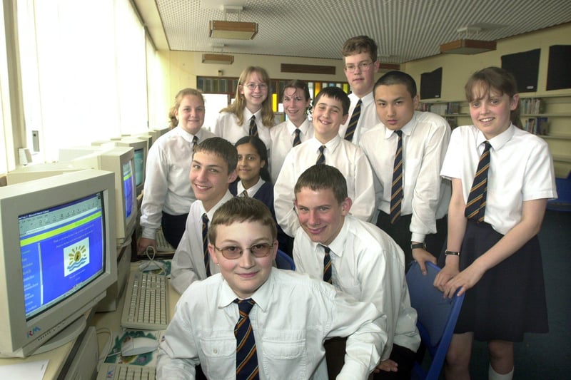 Pupils at Palatine School in Blackpool launched a website for the blind. Pic shows website designer David Newns (15) in foreground with the rest of the team.