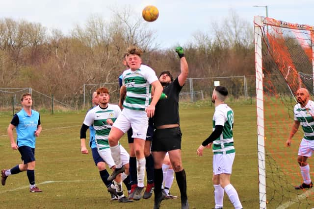 Spen Dyke v Foxhall in a non-cup game in the Sunday Alliance