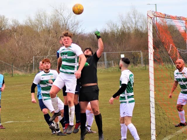 Spen Dyke v Foxhall in a non-cup game in the Sunday Alliance
