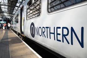 Northern train on a platform