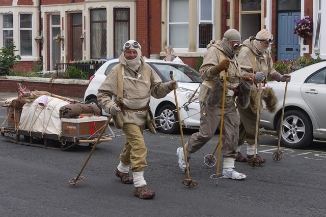 Is Shackleton there. This crew really looked the part for Fleetwood Carnival parade. Photo: Garry Ford