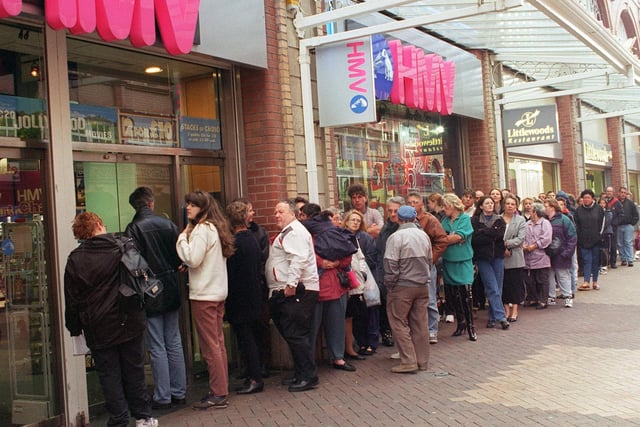 This was in 1997. There were queues outside HMV Blackpool for Elton Johns Candle In The Wind following the death of Princess Diana