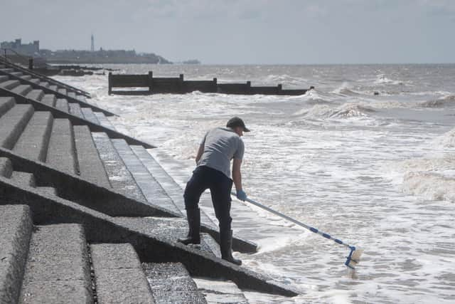 The advise not to swim in the covered multiple beaches across the Fylde coast (Credit: Daniel Martino)