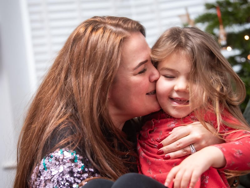 Christmas at home with 4-year-old Mabel Gregson and mum and dad Chris and Cheryl.