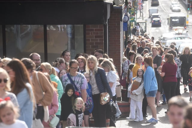 Eager readers queued down Poulton Street for the opportunity to meet author Jacqueline Wilson at Book, Bean and Ice Cream in Kirkham.
