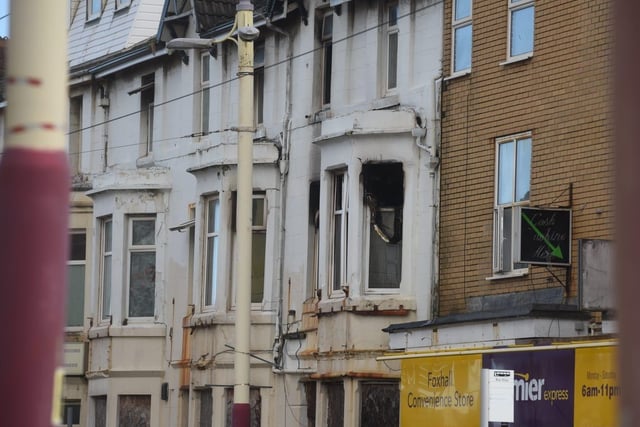 Fire at a derelict building in Blackpool