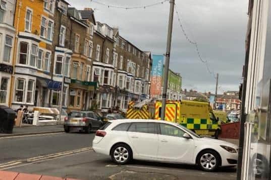 Dozens of fire engines, ambulances and police vehicles descended on Charnley Road in Blackpool (Credit: Sarah Osborne)