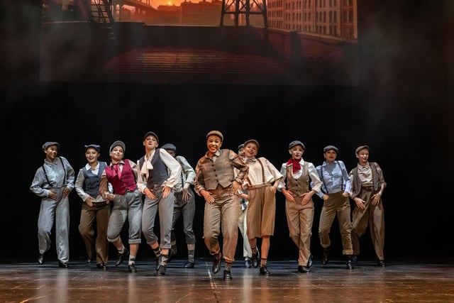Newsies having the time of their lives