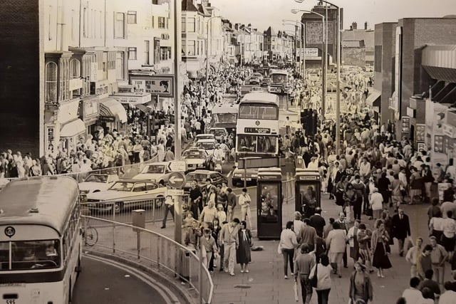 Peter Drury: "Heaving with families on holiday. And people took their rubbish home."