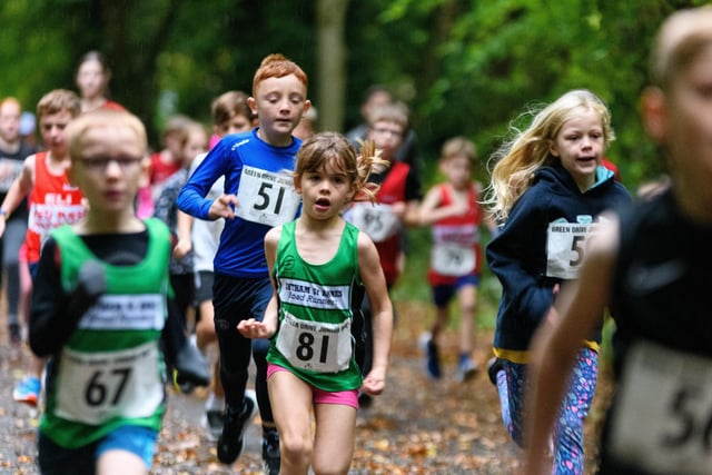 Young runners take part in the one mile run of the Green Drive Five. Photo: Kelvin Stuttard