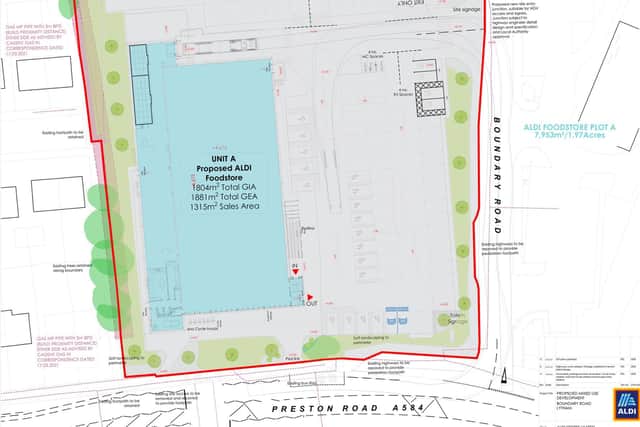 Plans for the new Aldi store in Preston Road, Lytham