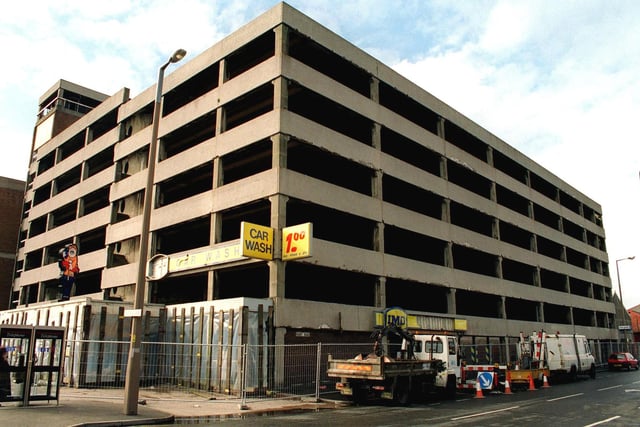 Multi-storey car park at the junction of Central Drive and Rigby Road