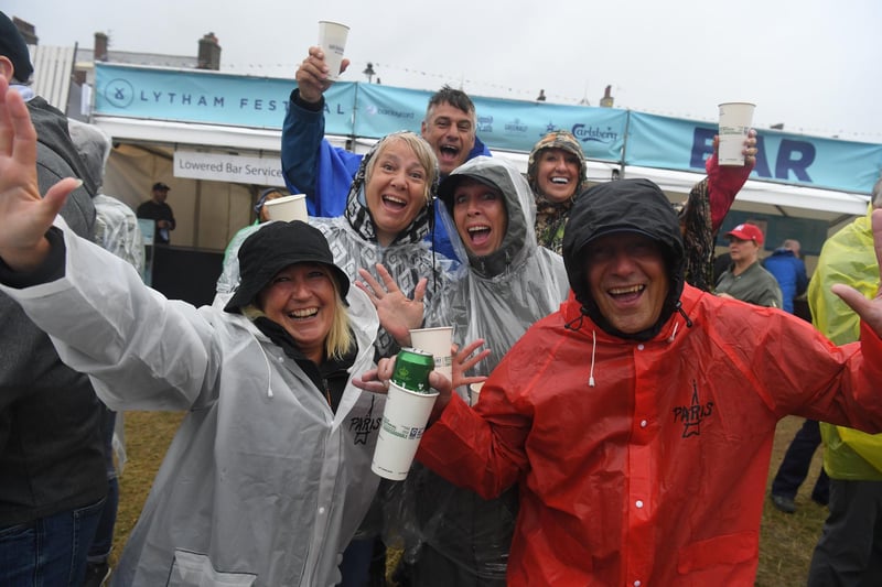 Friday night at Lytham Festival: crowds were in good spirits in spire of the rain