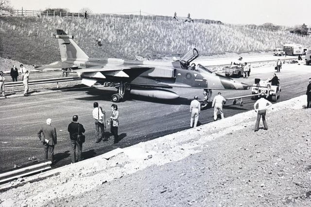 Jaguar lands on the M55 in April 1975