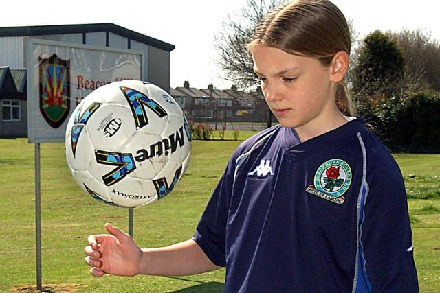 12 year old Kayleigh Hines from Beacon Hill High School had been selected for the Blackburn Rovers School of Excellence