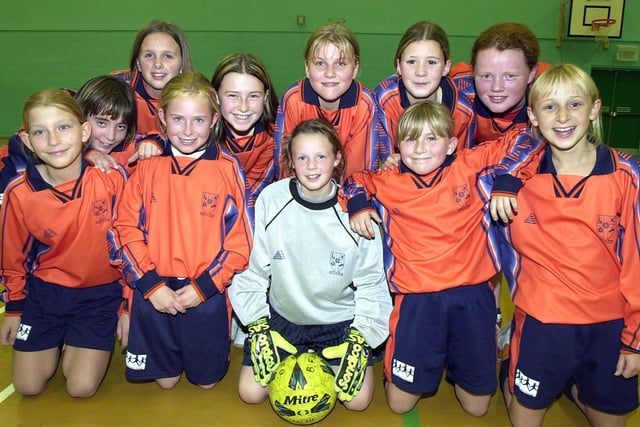 The Blackpool Fylde Girls U12 football team, who are unbeaten in the Lancashire Girls League. Pictured from left to right: Kaloula Hadji, Sophie Stevenson, Dominique Powell (captain), Emma Cann, Robyn Taylor, Yasmin Booth, Zoe Brown, Emma Walker, Leah Hinchliffe, Debbie Taylor, and Melissa Brown