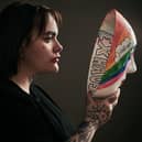 Lauren pictured unmasking as part of BACP ADHD campaign