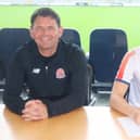 AFC Fylde head coach Chris Beech and Danny Ormerod Picture: Steve McLellan