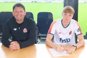 AFC Fylde head coach Chris Beech and Danny Ormerod Picture: Steve McLellan