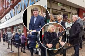 Strictly Come Dancing fans queue outside Blackpool Tower.