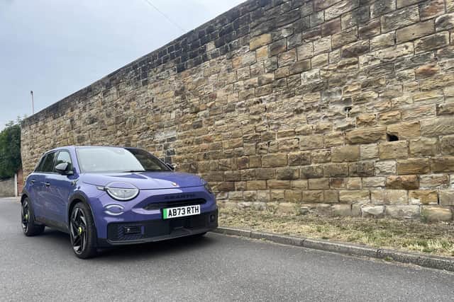 Hypnotic Purple Abarth 600e is a real speed machine.