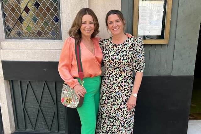 Jacqueline Gold CBE, left, with Jane Charnley from A Toast in the Post in London