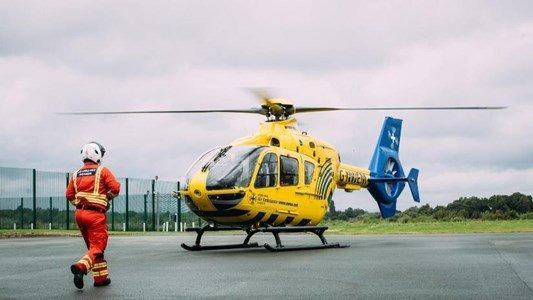 The North West Air Ambulance helicopter took off from Blackpool Airport for the first time