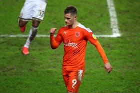 Jerry Yates of Blackpool. (Photo by Catherine Ivill/Getty Images)