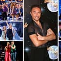 Central photo: Vincent Simone (credit Getty Images). Other photos: Strictly Come Dancing pairs during Week 10 (credit BBC).