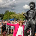 Unveiling of the Bobby Ball statue at Lowther Gardens, Lytham, on Sunday, August 28