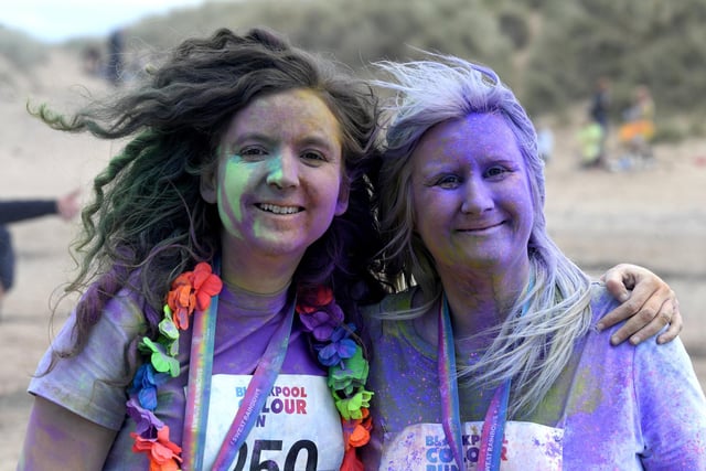 This pair of participants were united in having fun at Blackpool Colour Run