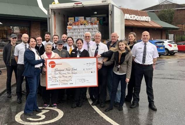 Blackpool McDonald’s team have raised over £4k for Blackpool Food Bank.