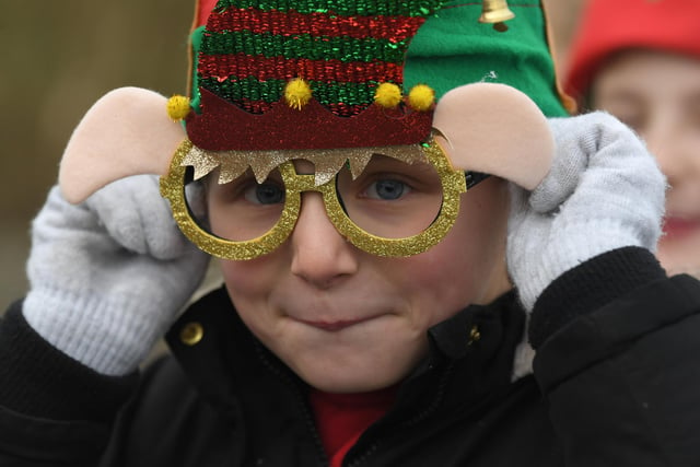 This pupil was going for a spec-tacular approach to the Elf Run at Chaucer School, Fleetwood. Photo: Neil Cross