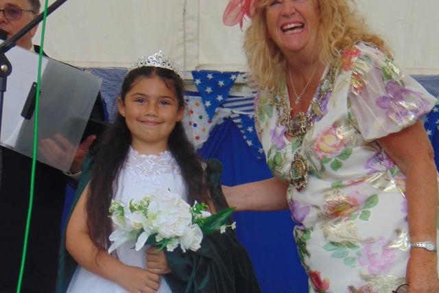 Carnival Queen Amelie-Marie Bulmer after being crowned by Fylde mayor Coun Cheryl Little.