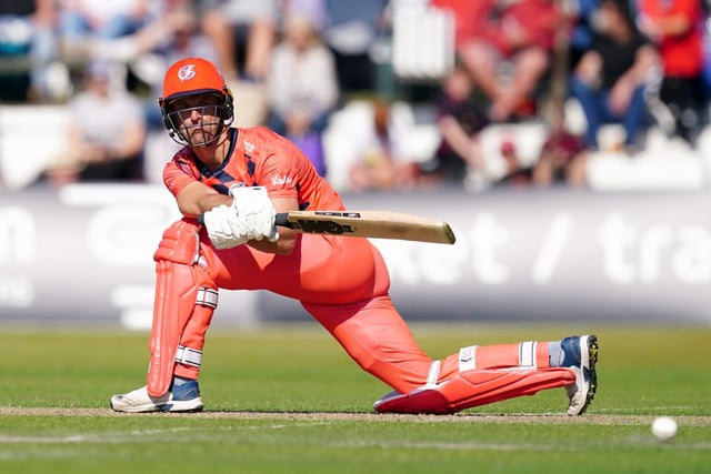 Lancashire's Dane Vilas hits out during the Vitality Blast T20